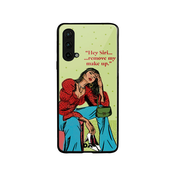 

DailyObjects Hey Siri Glass Case Cover For OnePlus Nord CE