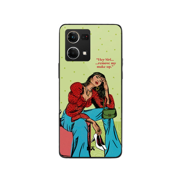 

DailyObjects Hey Siri Glass Case Cover For Oppo F21 Pro