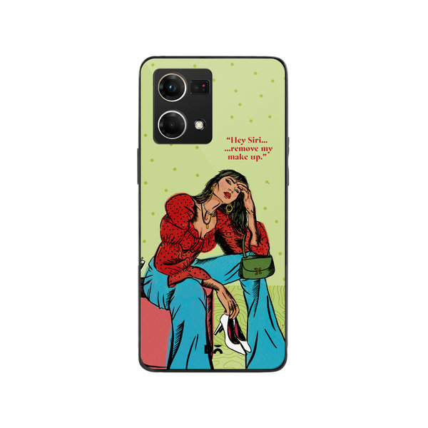 

DailyObjects Hey Siri Glass Case Cover For Oppo Reno 7