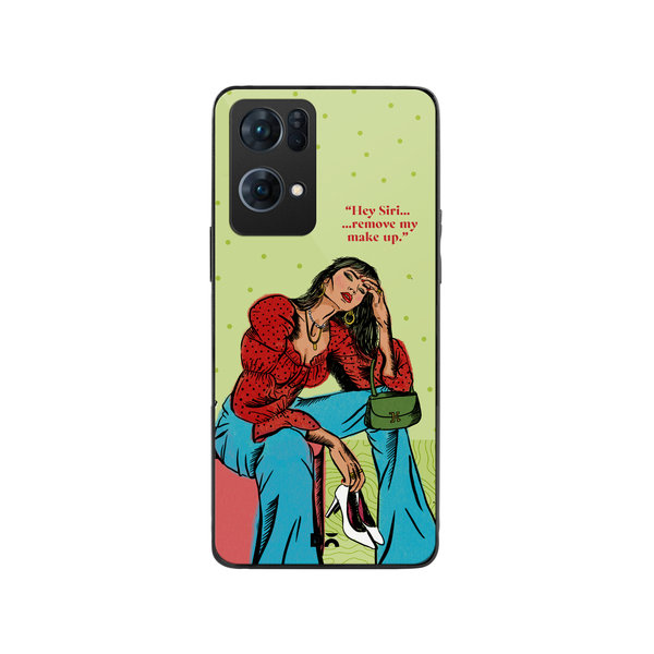 

DailyObjects Hey Siri Glass Case Cover For Oppo Reno 7 Pro
