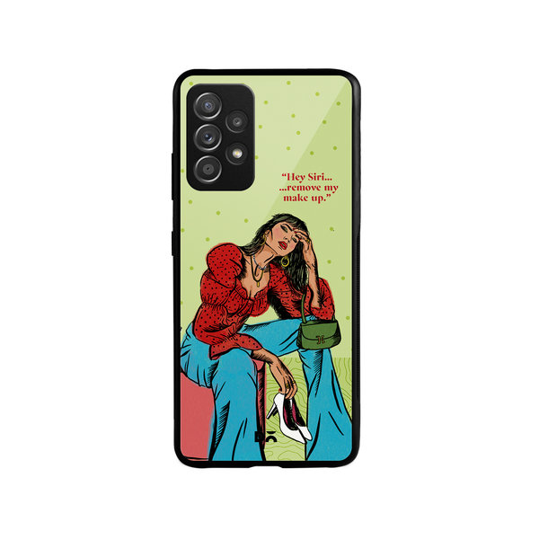 DailyObjects Hey Siri Glass Case Cover For Samsung Galaxy A53