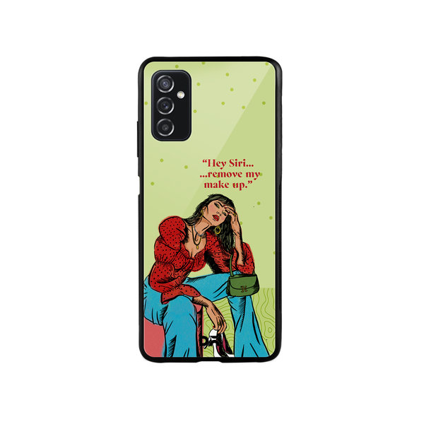 

DailyObjects Hey Siri Glass Case Cover For Samsung Galaxy M52