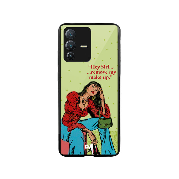 

DailyObjects Hey Siri Glass Case Cover For Vivo V23 Pro