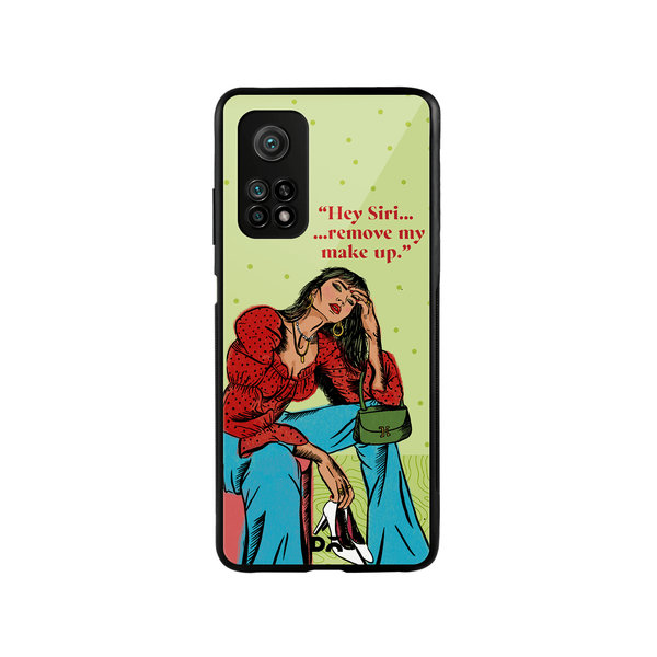 

DailyObjects Hey Siri Glass Case Cover For Xiaomi Mi 10T