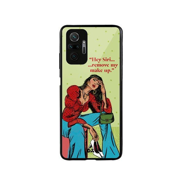 

DailyObjects Hey Siri Glass Case Cover For Xiaomi Redmi Note 10 Pro