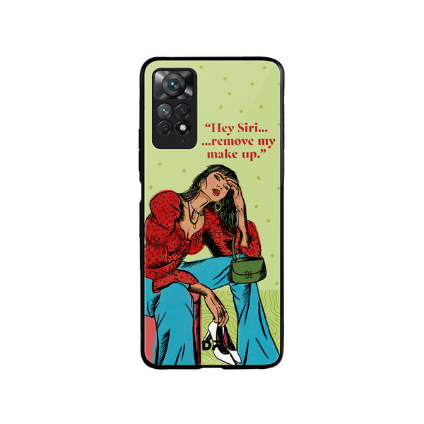 

DailyObjects Hey Siri Glass Case Cover For Xiaomi Redmi Note 11 Pro