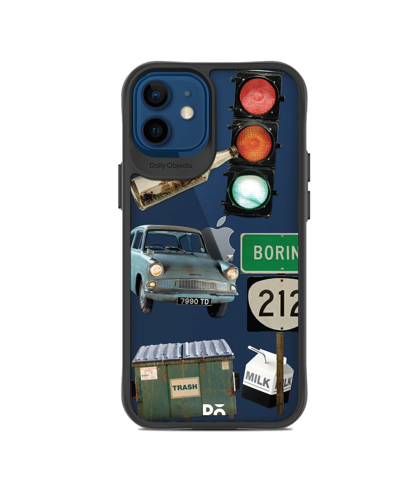 DailyObjects High Road Black Hybrid Clear Case Cover For iPhone 12 Black  Iphone 12 Covers  Cases Online in India