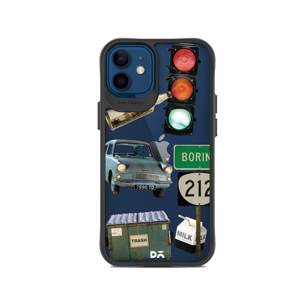 

DailyObjects High Road Black Hybrid Clear Case Cover For iPhone 12