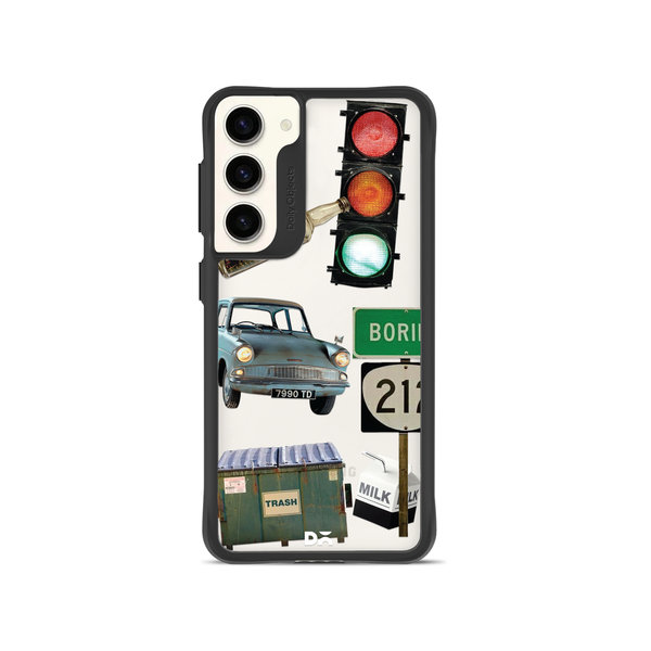 

DailyObjects High Road Black Hybrid Clear Case Cover For Samsung Galaxy S23 Plus