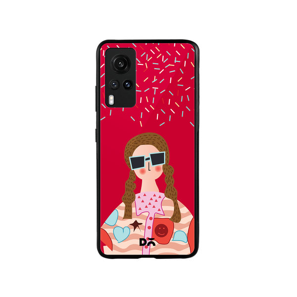 

DailyObjects Hipster Glass Case Cover For Vivo X60