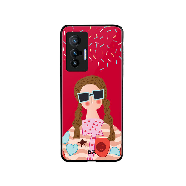 

DailyObjects Hipster Glass Case Cover For Vivo X70