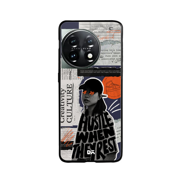 

DailyObjects Hustle When They Rest Glass Case Cover For OnePlus 11 5G
