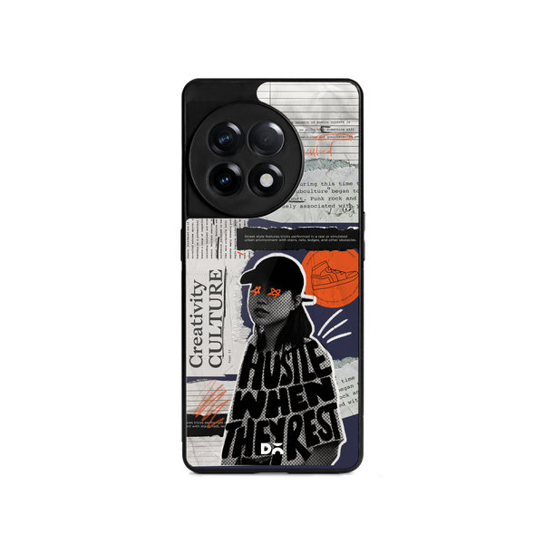 

DailyObjects Hustle When They Rest Glass Case Cover For OnePlus 11R