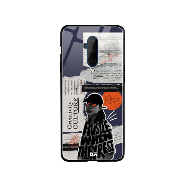 

DailyObjects Hustle When They Rest Glass Case Cover For OnePlus 7T Pro