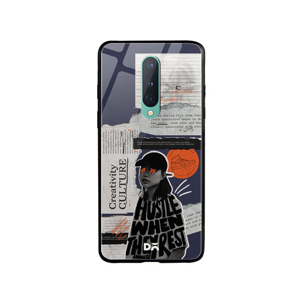 

DailyObjects Hustle When They Rest Glass Case Cover For OnePlus 8