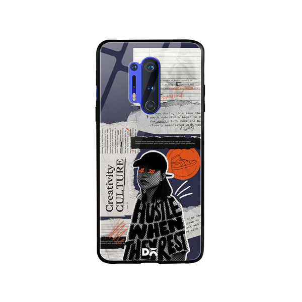 

DailyObjects Hustle When They Rest Glass Case Cover For OnePlus 8 Pro