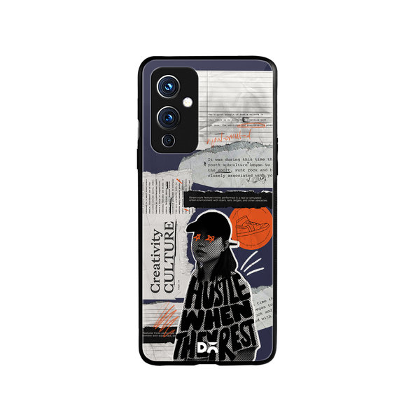 

DailyObjects Hustle When They Rest Glass Case Cover For OnePlus 9