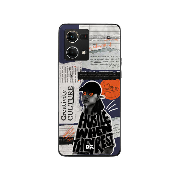 

DailyObjects Hustle When They Rest Glass Case Cover For Oppo Reno 7
