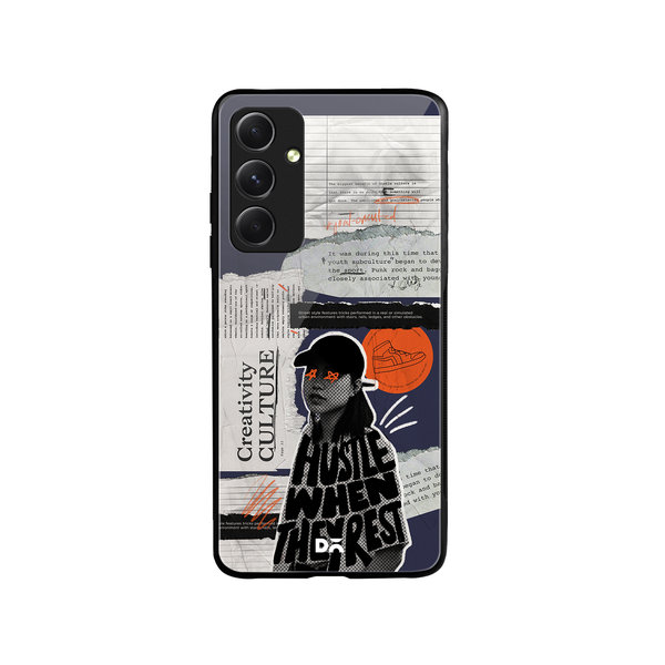 

DailyObjects Hustle When They Rest Glass Case Cover For Samsung Galaxy A54 5G