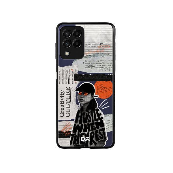 

DailyObjects Hustle When They Rest Glass Case Cover For Samsung Galaxy M53