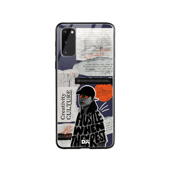 

DailyObjects Hustle When They Rest Glass Case Cover For Samsung Galaxy S20