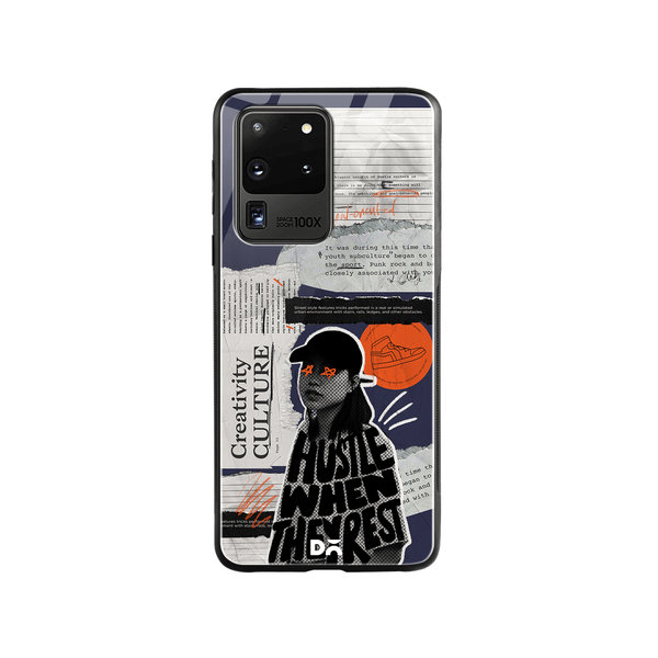 

DailyObjects Hustle When They Rest Glass Case Cover For Samsung Galaxy S20 Ultra