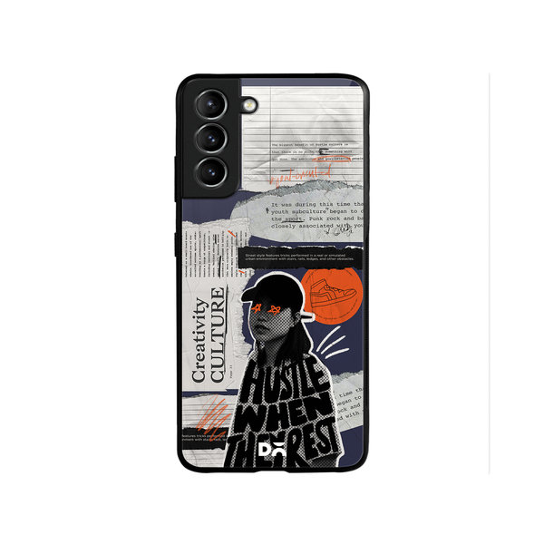 

DailyObjects Hustle When They Rest Glass Case Cover For Samsung Galaxy S22