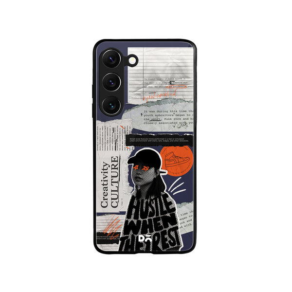 

DailyObjects Hustle When They Rest Glass Case Cover For Samsung Galaxy S23