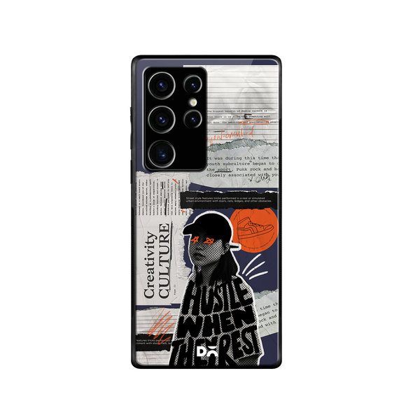 

DailyObjects Hustle When They Rest Glass Case Cover For Samsung Galaxy S23 Ultra