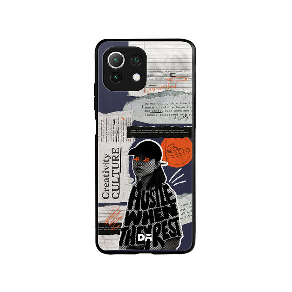 

DailyObjects Hustle When They Rest Glass Case Cover For Xiaomi Mi 11 Lite