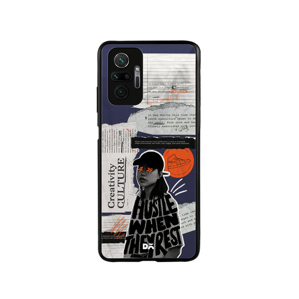 

DailyObjects Hustle When They Rest Glass Case Cover For Xiaomi Redmi Note 10 Pro