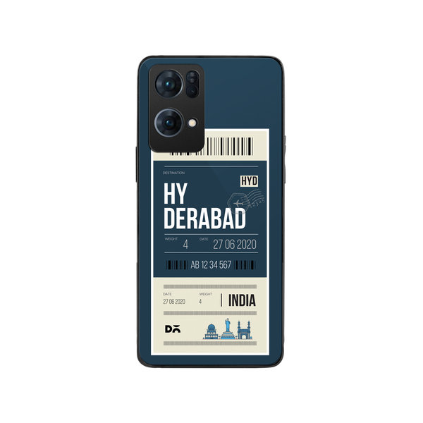 

DailyObjects Hyderabad City Tag Glass Case Cover For Oppo Reno 7 Pro
