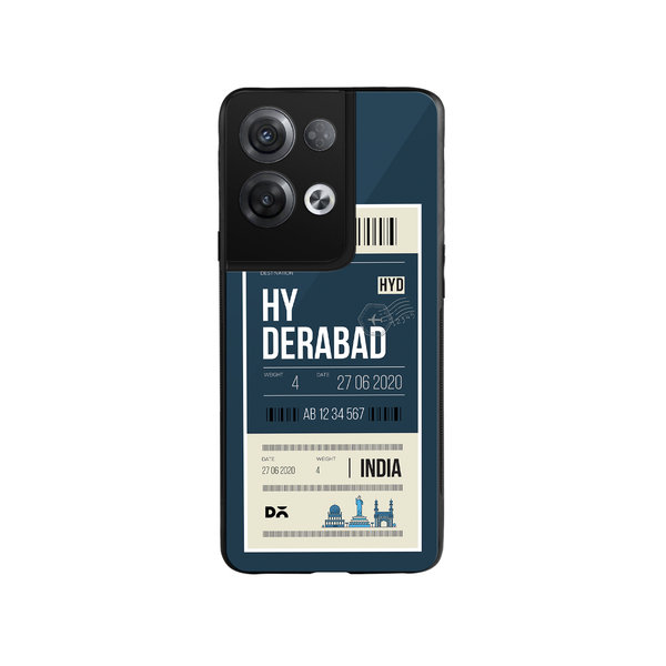 

DailyObjects Hyderabad City Tag Glass Case Cover For Oppo Reno 8