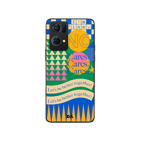 

DailyObjects I am Fine Glass Case Cover For Oppo Reno 7 Pro