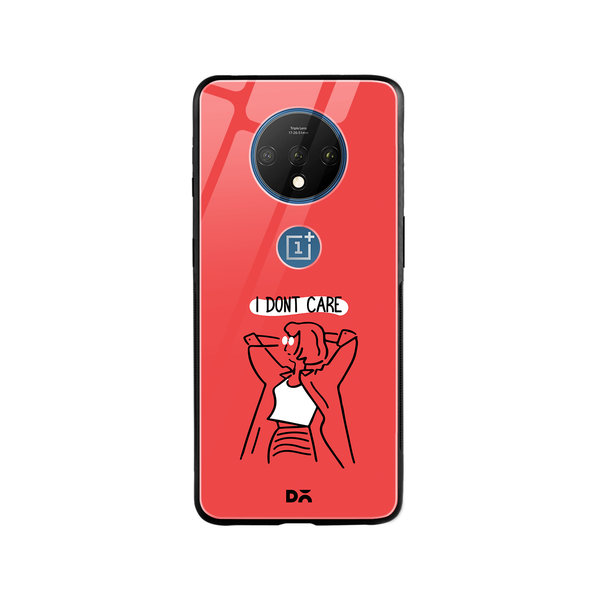 

DailyObjects I Don't Care Glass Case Cover For OnePlus 7T