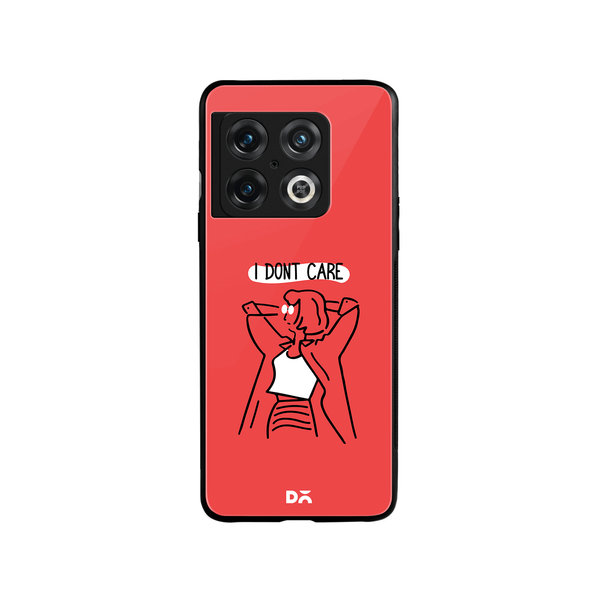 

DailyObjects I Don't Care Glass Case Cover For OnePlus 10 Pro