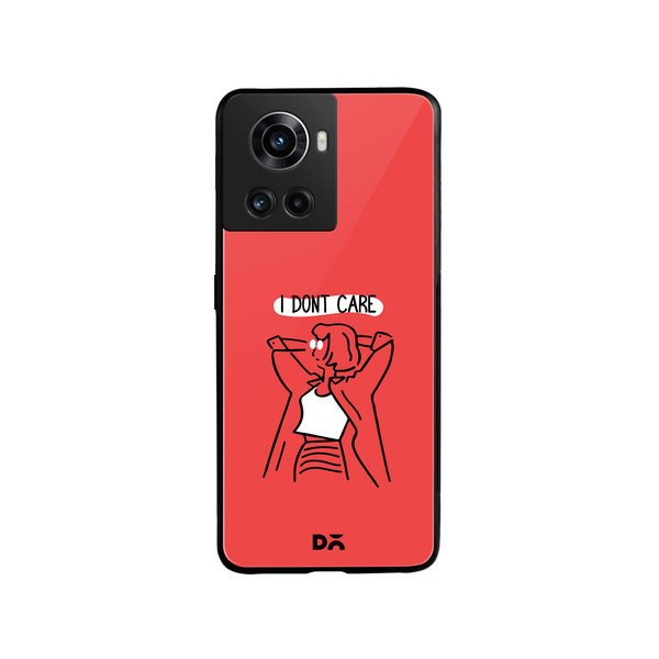 

DailyObjects I Don't Care Glass Case Cover For OnePlus 10R