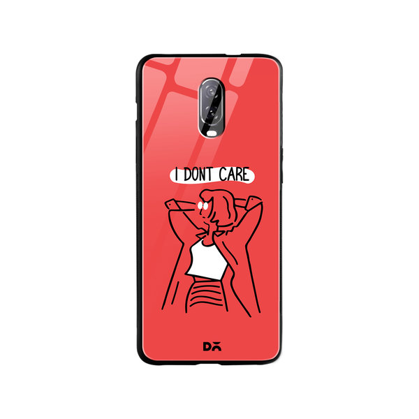 

DailyObjects I Don't Care Glass Case Cover For OnePlus 7