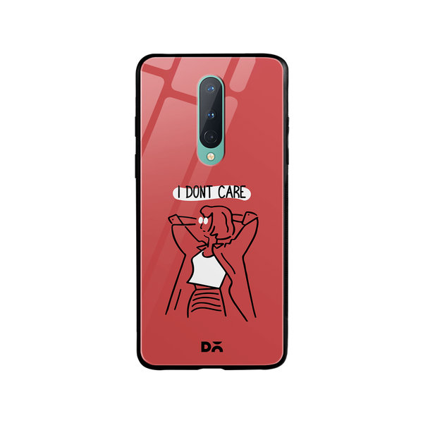 

DailyObjects I Don't Care Glass Case Cover For OnePlus 8