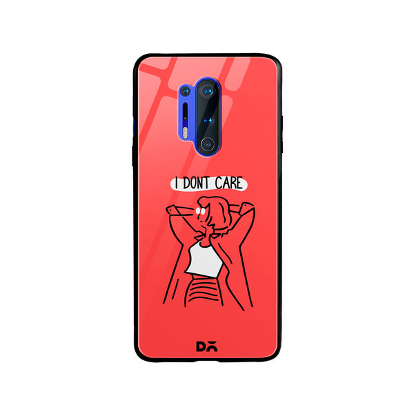 

DailyObjects I Don't Care Glass Case Cover For OnePlus 8 Pro