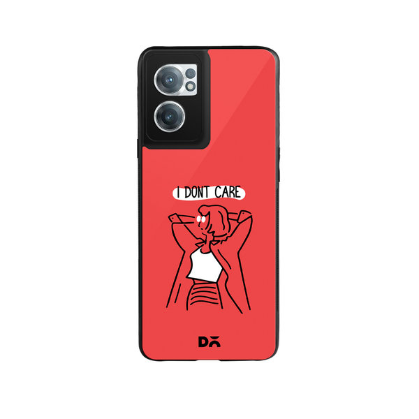 

DailyObjects I Don't Care Glass Case Cover For OnePlus Nord CE 2