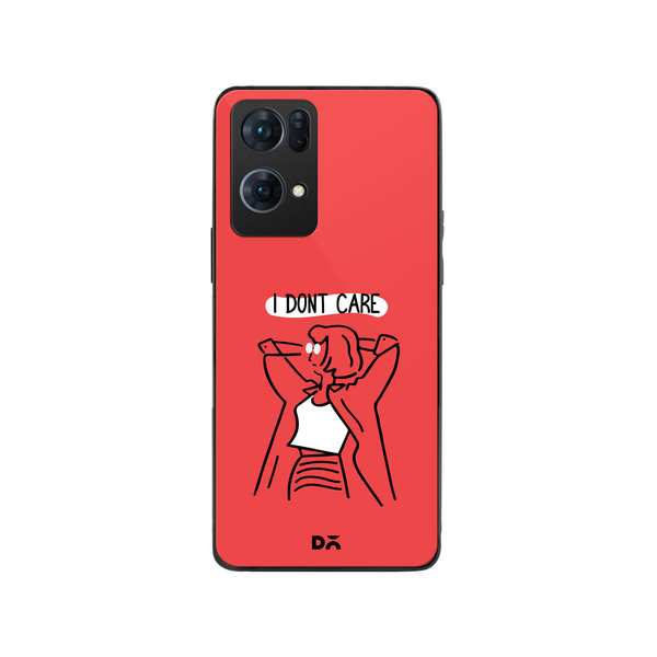 

DailyObjects I Don't Care Glass Case Cover For Oppo Reno 7 Pro