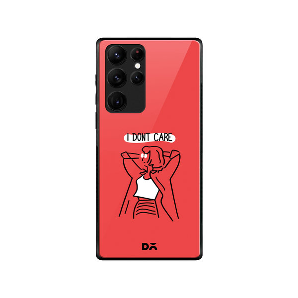 

DailyObjects I Don't Care Glass Case Cover For Samsung Galaxy S22 Ultra