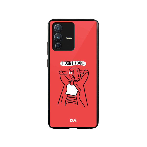 

DailyObjects I Don't Care Glass Case Cover For Vivo V23 Pro