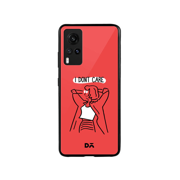 

DailyObjects I Don't Care Glass Case Cover For Vivo X60