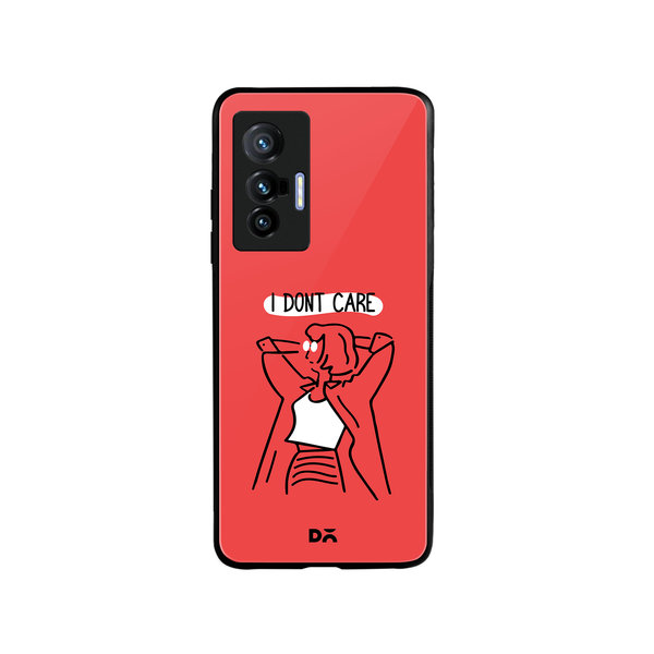 

DailyObjects I Don't Care Glass Case Cover For Vivo X70