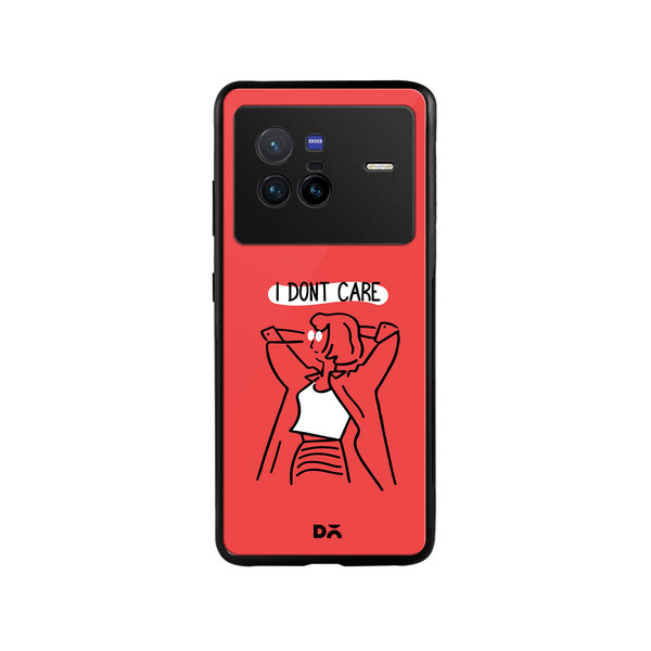 

DailyObjects I Don't Care Glass Case Cover For Vivo X80