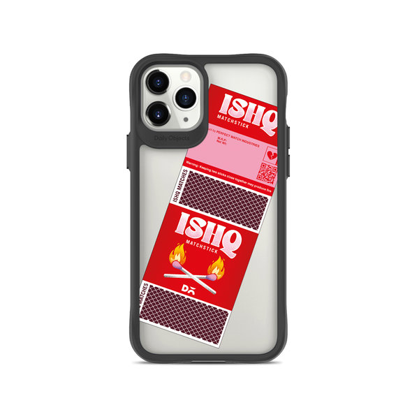 

DailyObjects Ishq Matchsticks Black Hybrid Clear Case Cover For iPhone 11 Pro