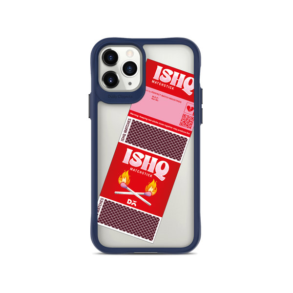 

DailyObjects Ishq Matchsticks Blue Hybrid Clear Case Cover For iPhone 11 Pro