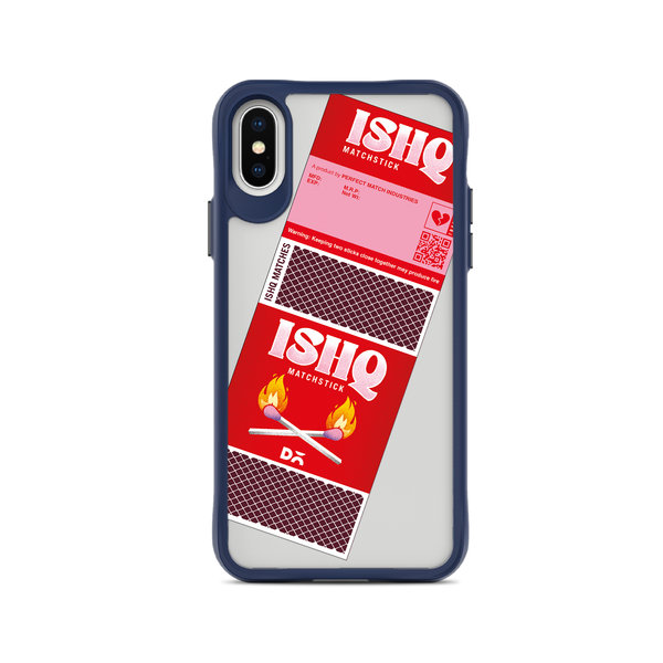 

DailyObjects Ishq Matchsticks Blue Hybrid Clear Case Cover For iPhone XS
